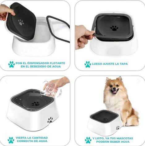 BEBEDERO ANTIDERRAME PARA PERROS Y GATOS