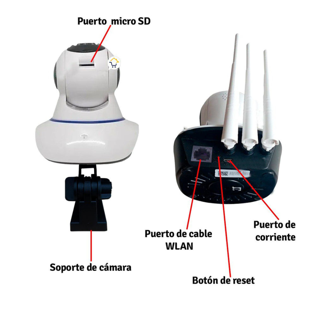 CAMARA IP 3 ANTENAS WIFI VISION NOCTURNA