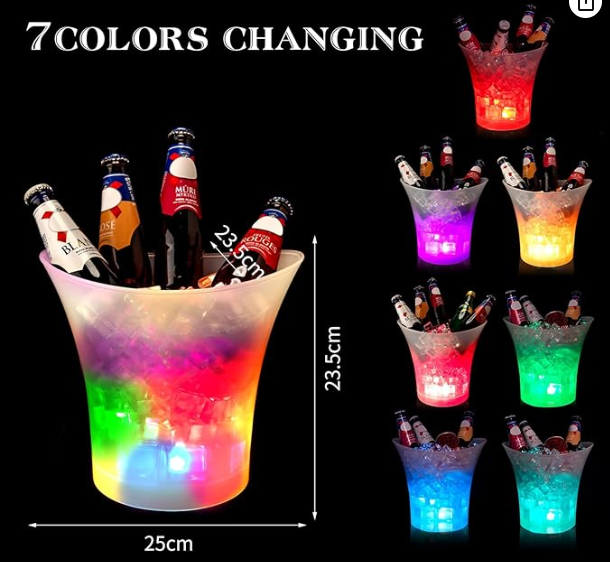🔥PACK HIELERA LED DE COLORES + 12 HIELOS