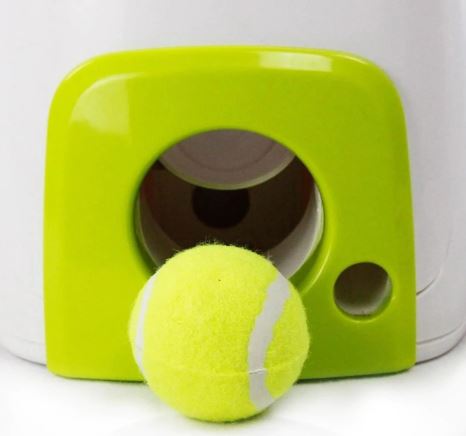 MÁQUINA LANZA PELOTAS CON RECOMPENSA AUTOMÁTICA PARA PERROS