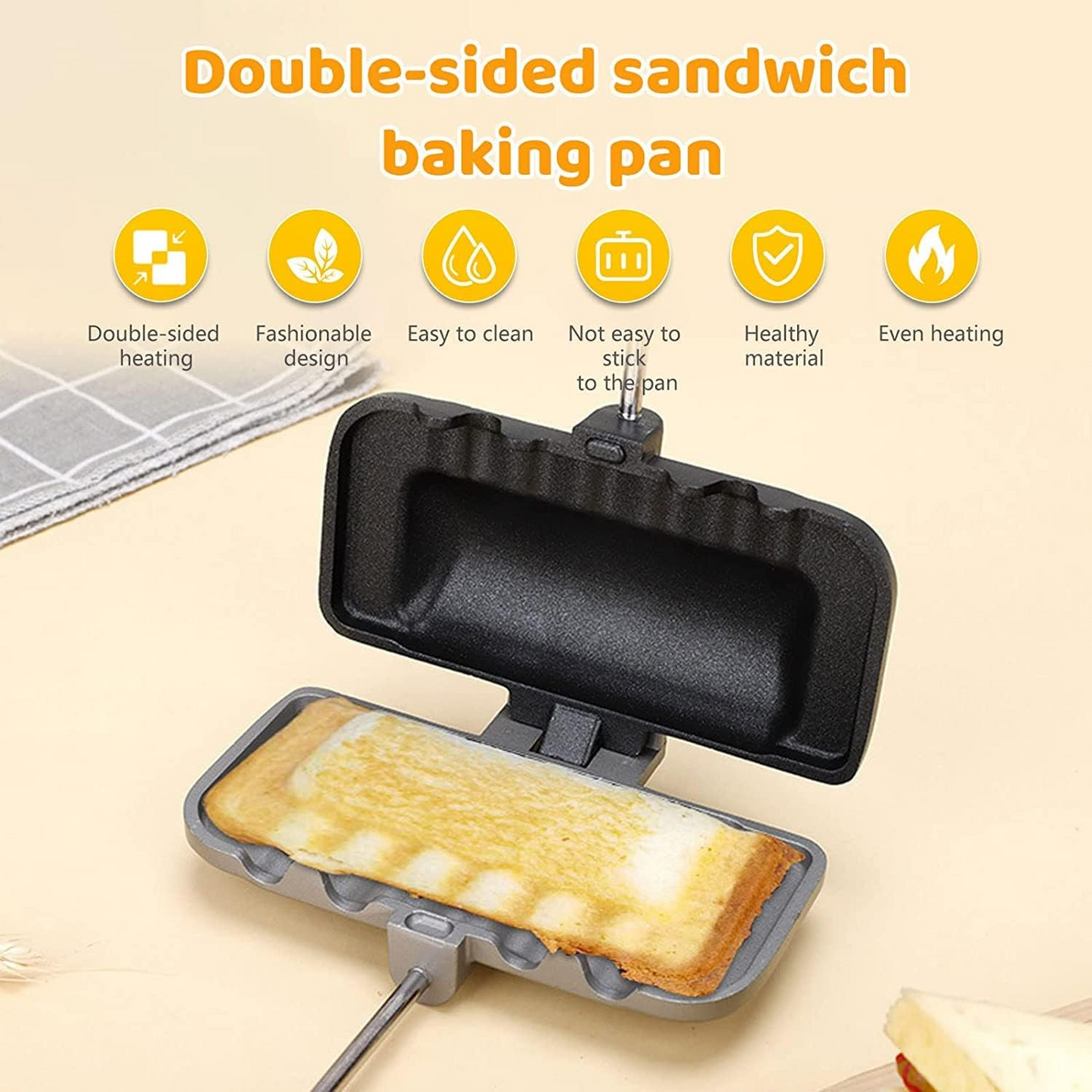 SARTEN DOBLE CARA PARA SANDWICH PARRILLA