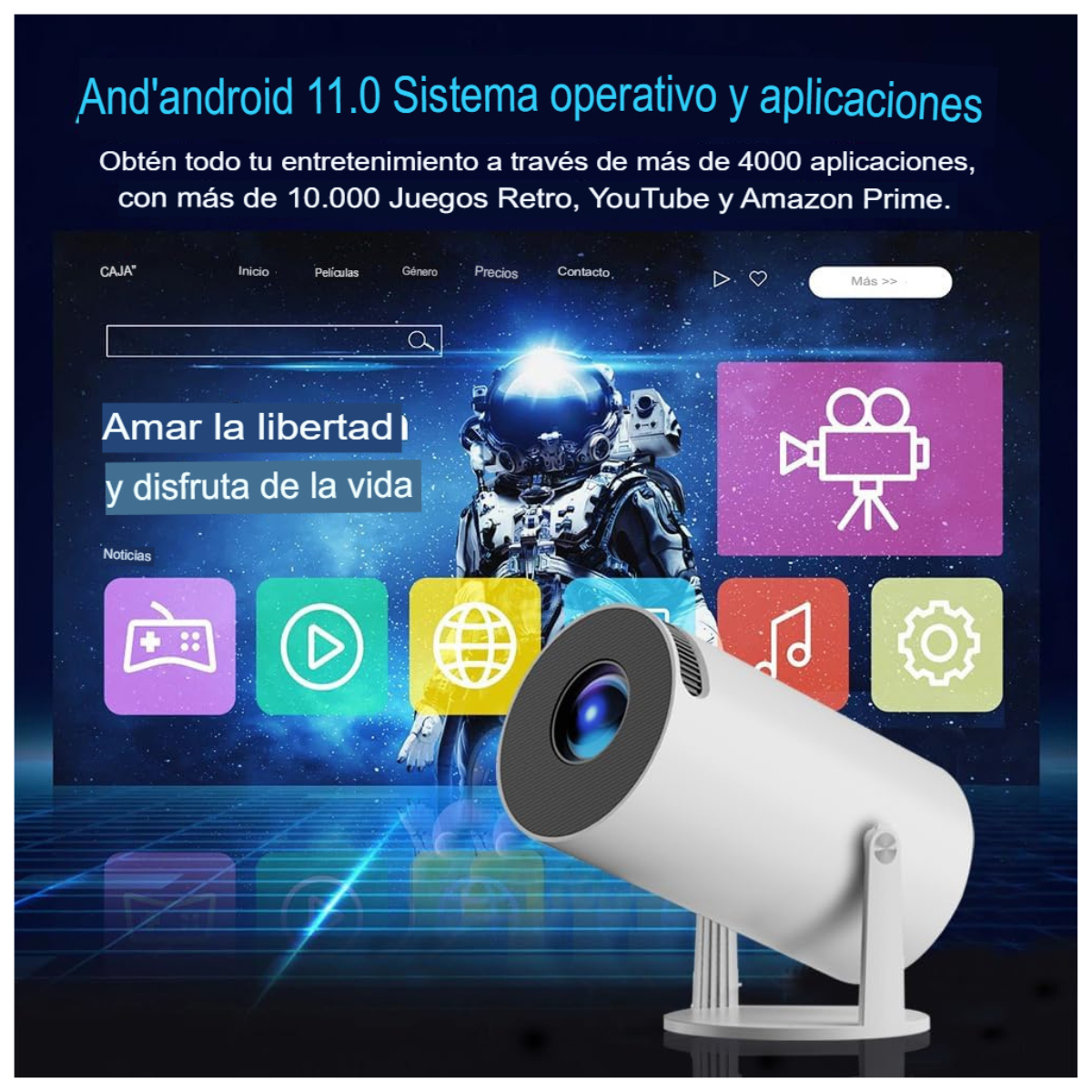 MINI CONSOLA DE JUEGOS RETRO CON PROYECTOR 4K - X10 PLUS