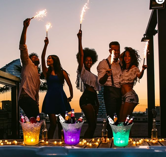 🔥PACK HIELERA LED DE COLORES + 12 HIELOS