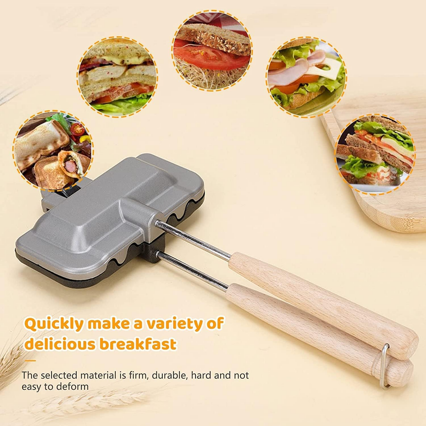 SARTEN DOBLE CARA PARA SANDWICH PARRILLA