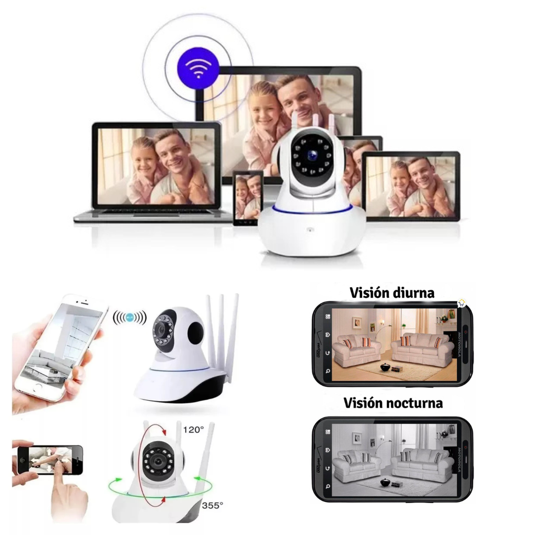 CAMARA IP 3 ANTENAS WIFI VISION NOCTURNA