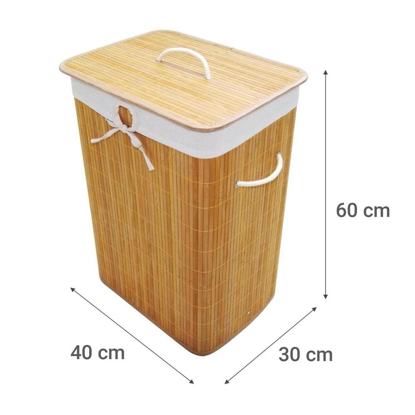 CANASTO PARA ROPA DE BAMBU