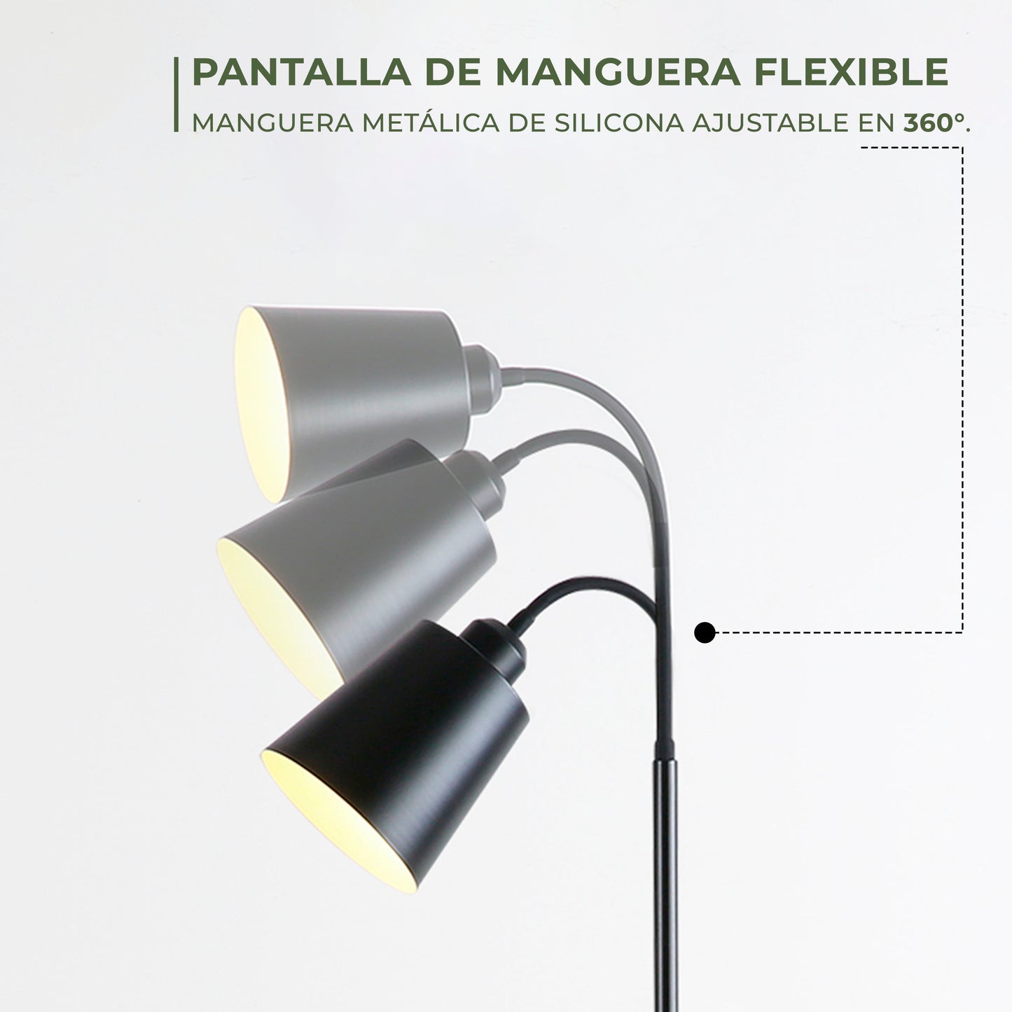 LÁMPARA DE PIE FLEXIBLE PARA LECTURA