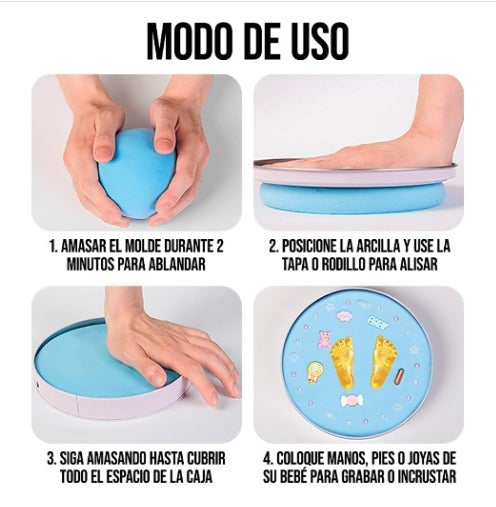 KIT ESTAMPADO HUELLA BEBÉ MANO PIE