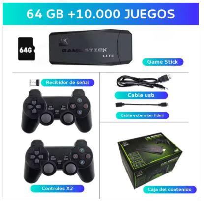 CONSOLA DE VIDEOJUEGO GAME STICK 64gb