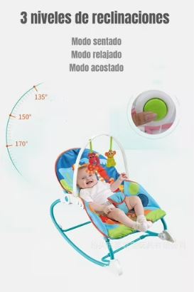 Silla Mecedora 2 En 1 Musical con Vibración