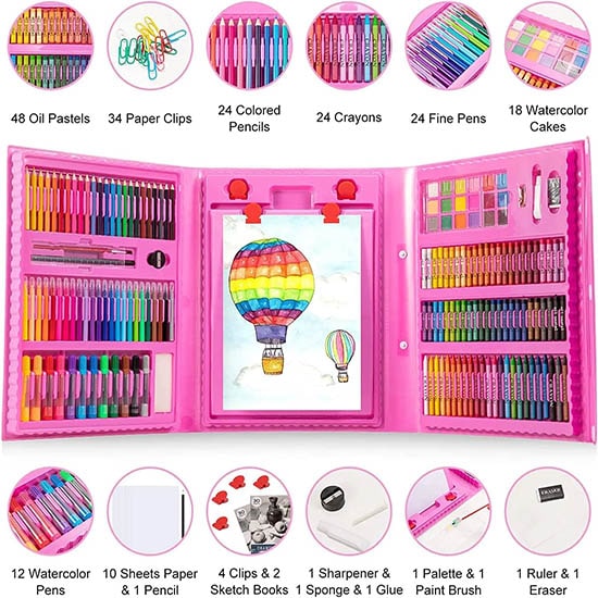 SET DE ARTE PARA NIÑOS - 208 PIEZAS