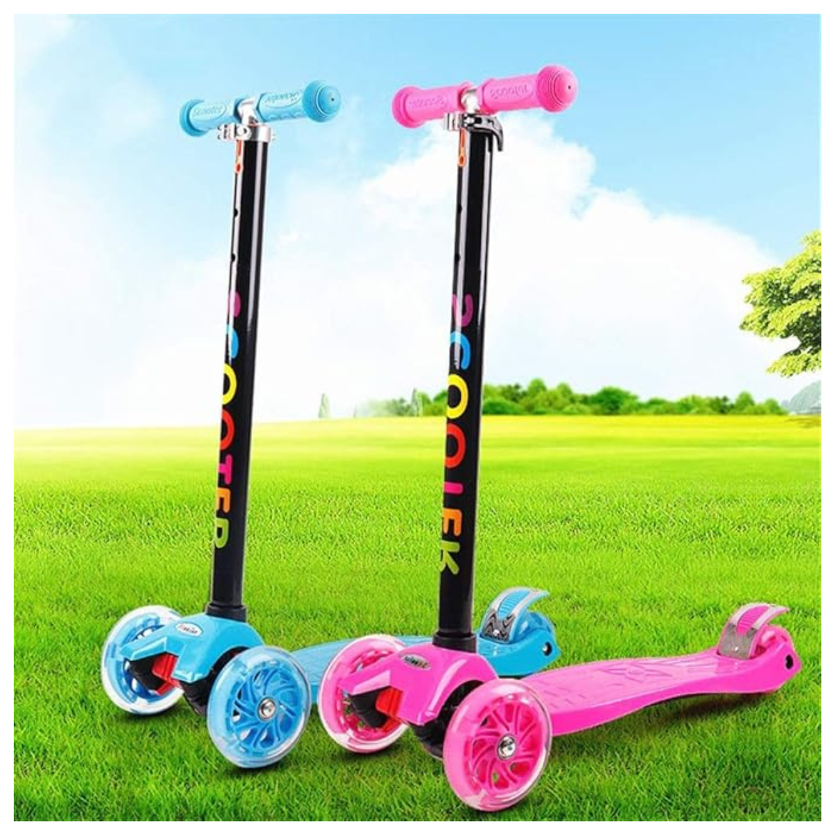 SCOOTER MONOPATÍN TRIPLE LED