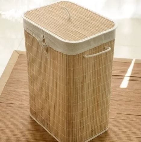 CANASTO PARA ROPA DE BAMBU