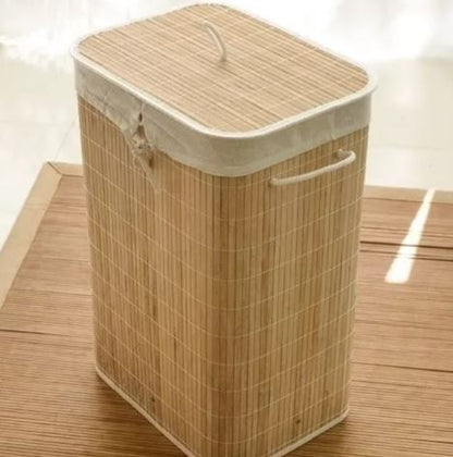 CANASTO PARA ROPA DE BAMBU