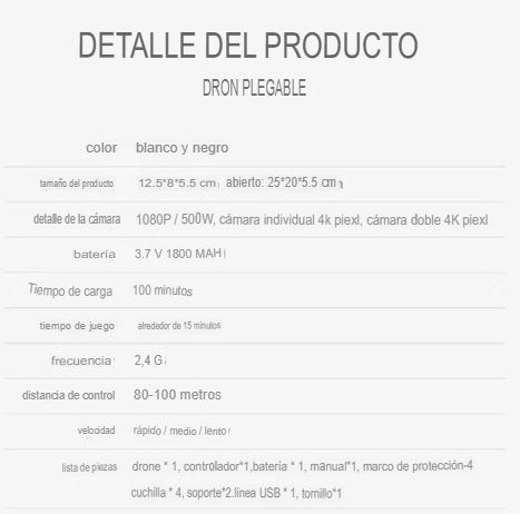 DRONE E88 4K DOBLE CAMARA