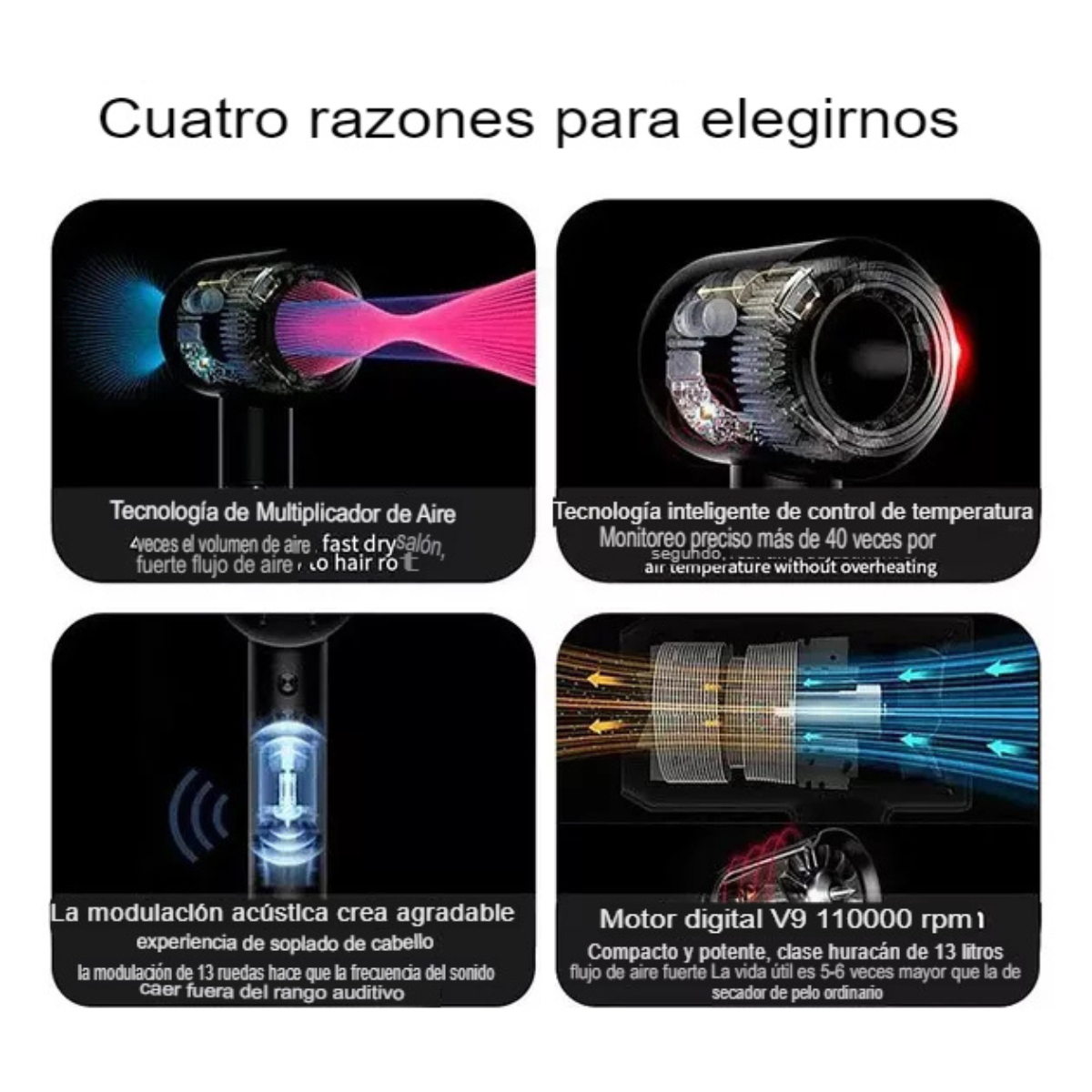 SECADOR DE PELO HAIR DRYER - Tipo Dyson