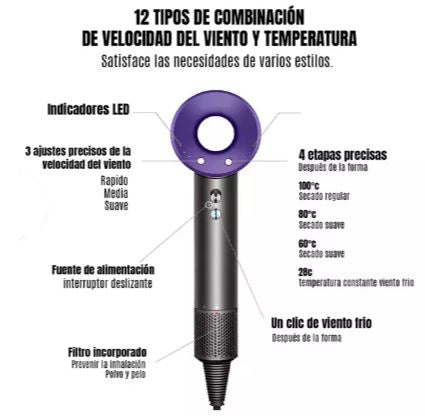 SECADOR DE PELO HAIR DRYER - Tipo Dyson