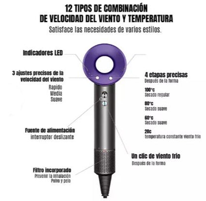 SECADOR DE PELO HAIR DRYER - Tipo Dyson
