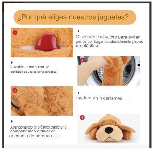 PELUCHE INTERACTIVO LATIDO DE COMPAÑIA PARA MASCOTAS