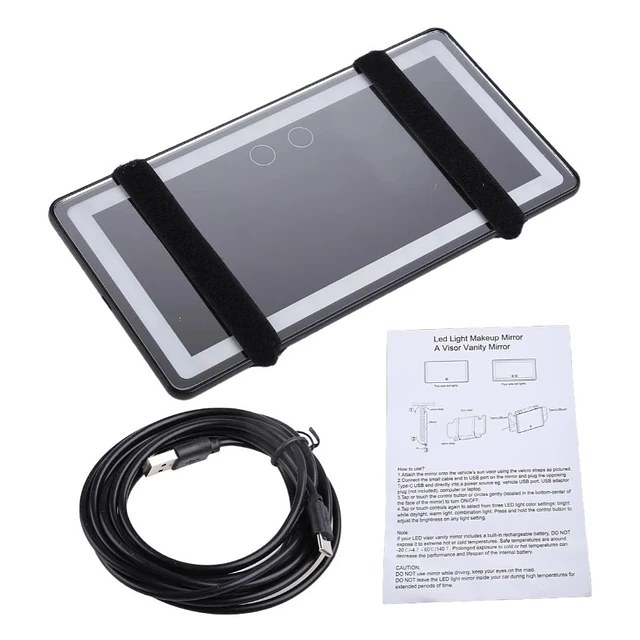ESPEJO LED RECARGABLE AUTO