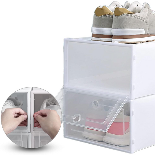 PACK VIRELA - 5 CAJAS APILABLES Y PLEGABLES PARA ZAPATOS