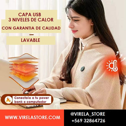 CAPA CALEFACTORA TERMICA USB