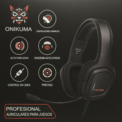AUDÍFONOS GAMER K20 CON MICRÓFONO