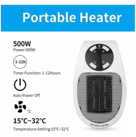 PACK VIRELA - 2 MINI CALEFACTOR PORTATIL ELECTRICO 350W
