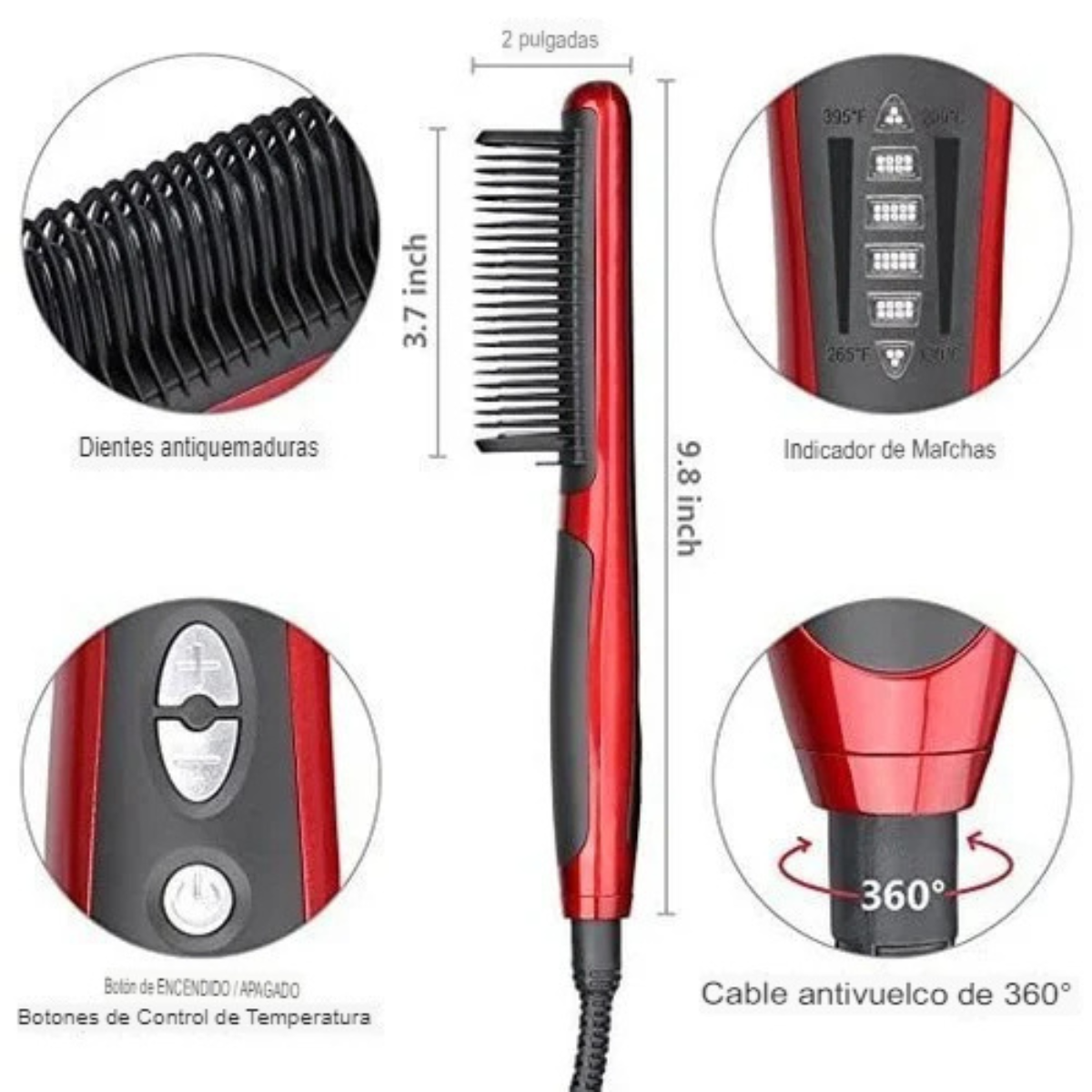 PEINE ALISADOR IONICO - ANTI FRIZZ