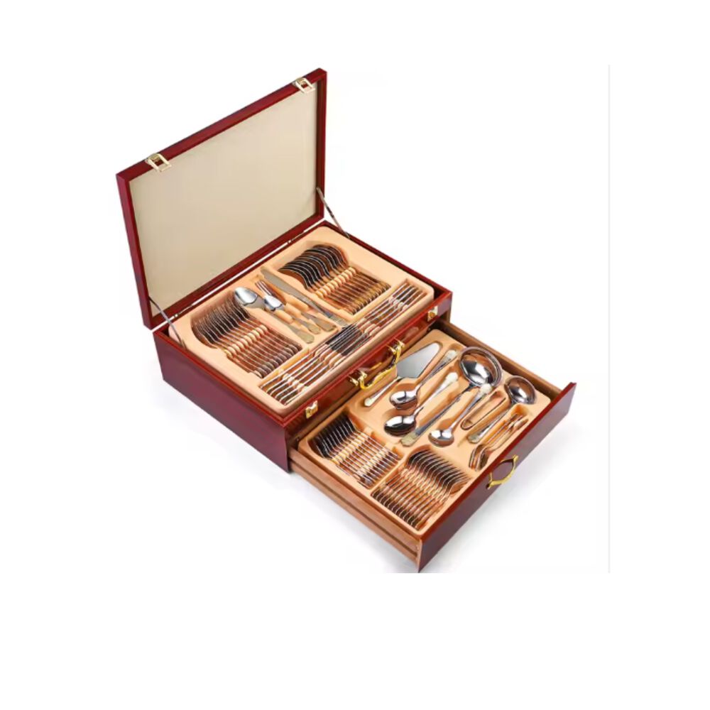 SET DE CUBIERTOS PREMIUM VINTAGE - 72 PIEZAS Acero Inox