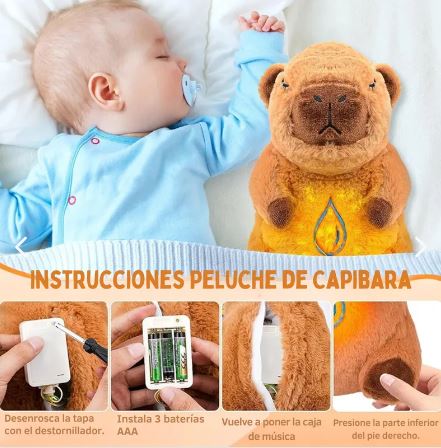 PELUCHE CAPIBARA MÚSICAL INTERACTIVO