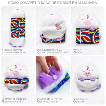 SACO DE DORMIR 2 EN 1 - UNICORNIO
