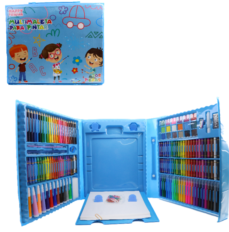 SET DE ARTE PARA NIÑOS - 208 PIEZAS