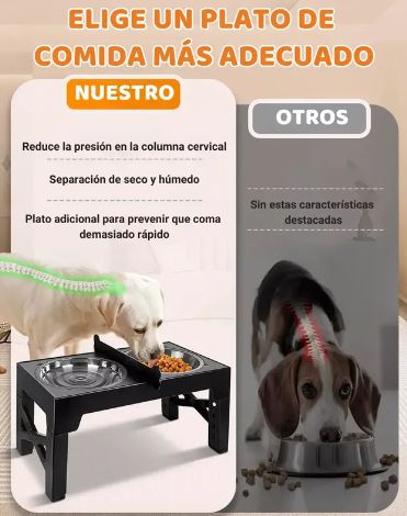 COMEDERO AJUSTABLE PARA MASCOTAS