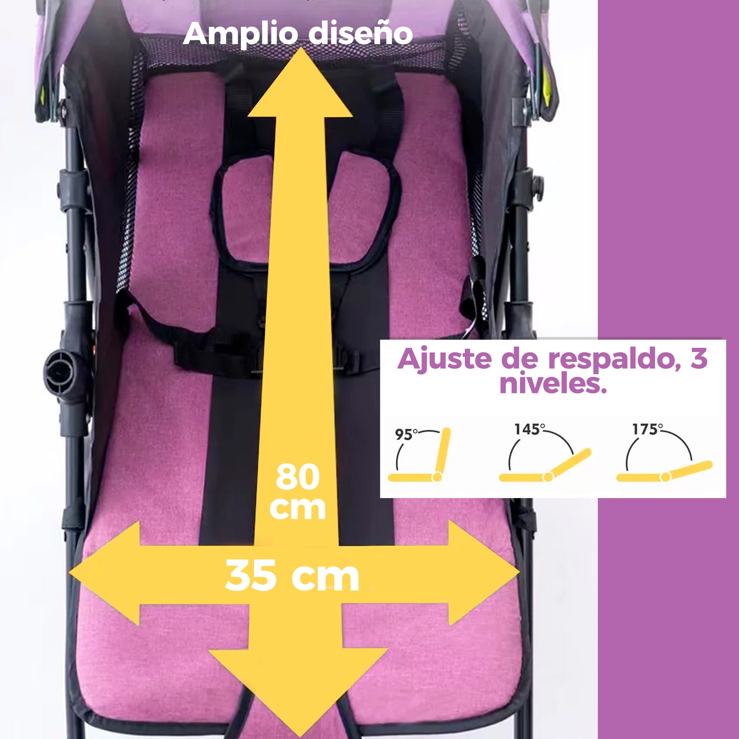 COCHE PARAGUA RECLINABLE
