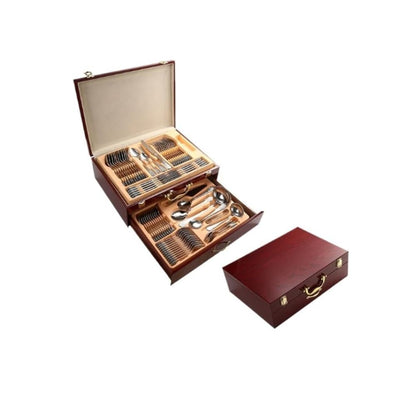 SET DE CUBIERTOS PREMIUM VINTAGE - 72 PIEZAS Acero Inox