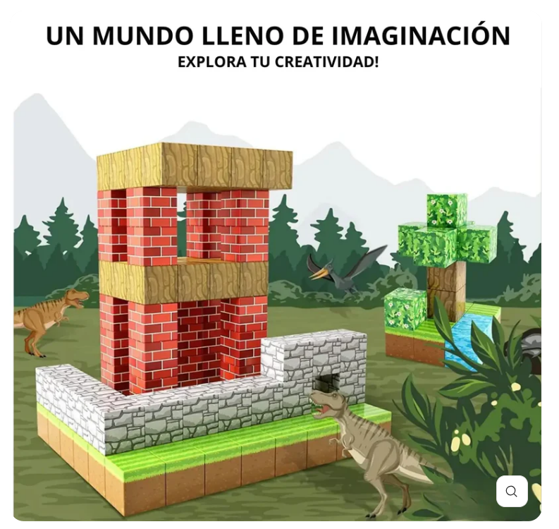 MINECRAFT BLOQUES MANGNETICOS  75 PIEZAS