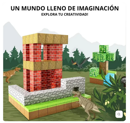 MINECRAFT BLOQUES MANGNETICOS  75 PIEZAS