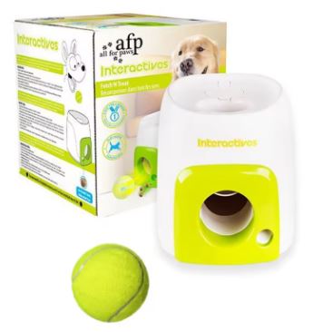 MÁQUINA LANZA PELOTAS CON RECOMPENSA AUTOMÁTICA PARA PERROS