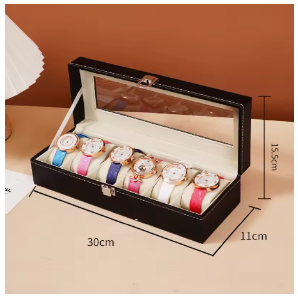 ESTUCHE ORGANIZADOR 6 RELOJES