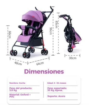 COCHE PARAGUA RECLINABLE