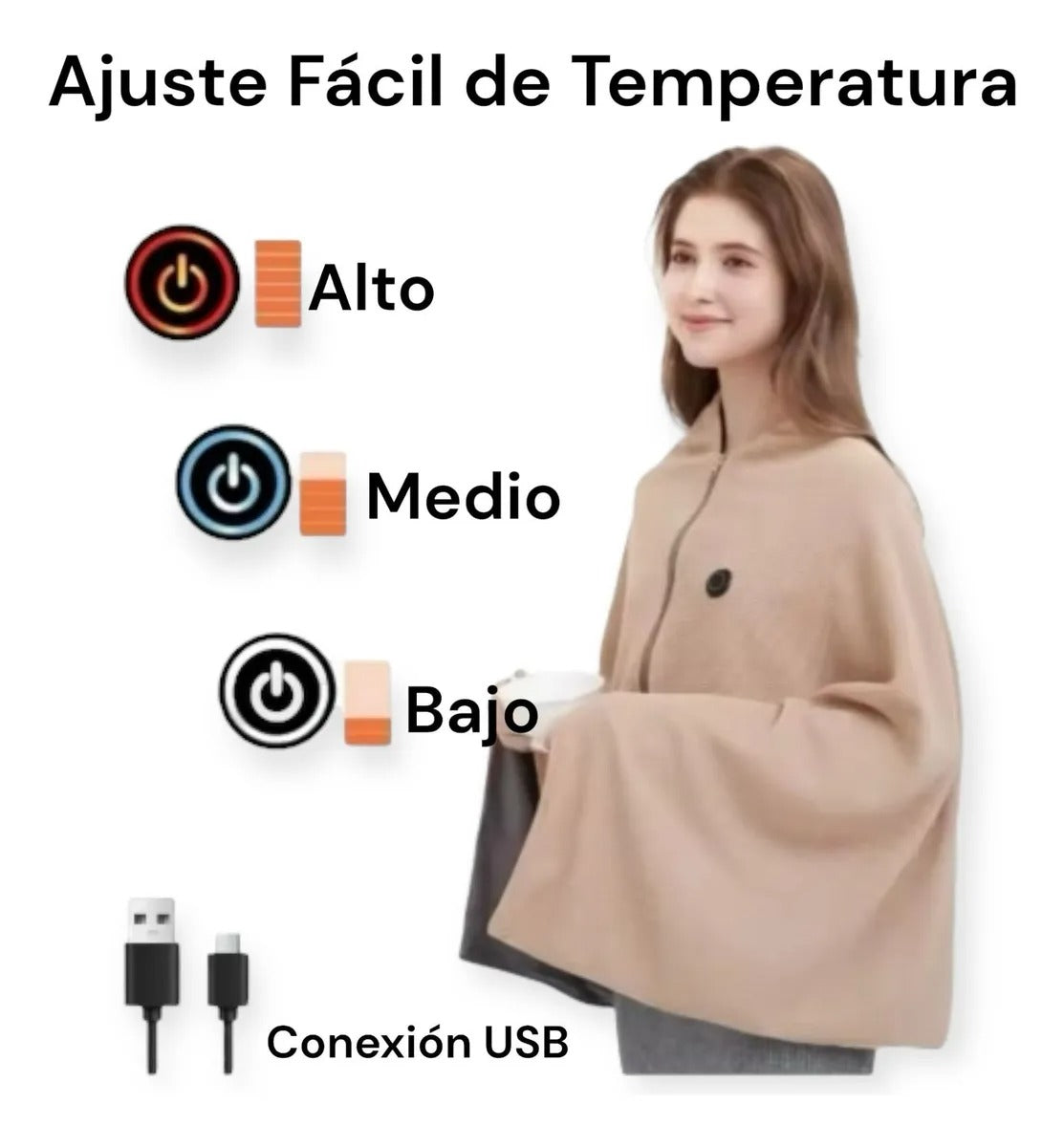 CAPA CALEFACTORA TERMICA USB