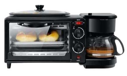ESTACION DE DESAYUNO 3 EN 1 - CAFETERA HORNO PARRILLA