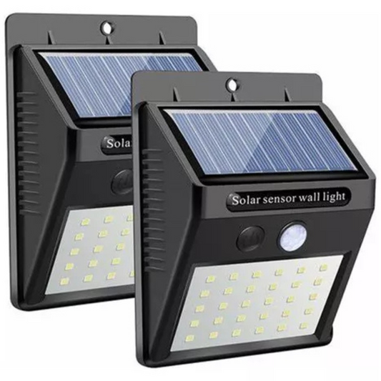 PACK VIRELA - 4 FOCOS SOLARES 30 LED CON SENSOR