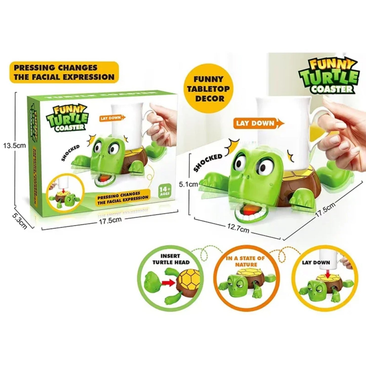 POSAVASO DE TORTUGA DIVERTIDO - Funny Turtle Coaster