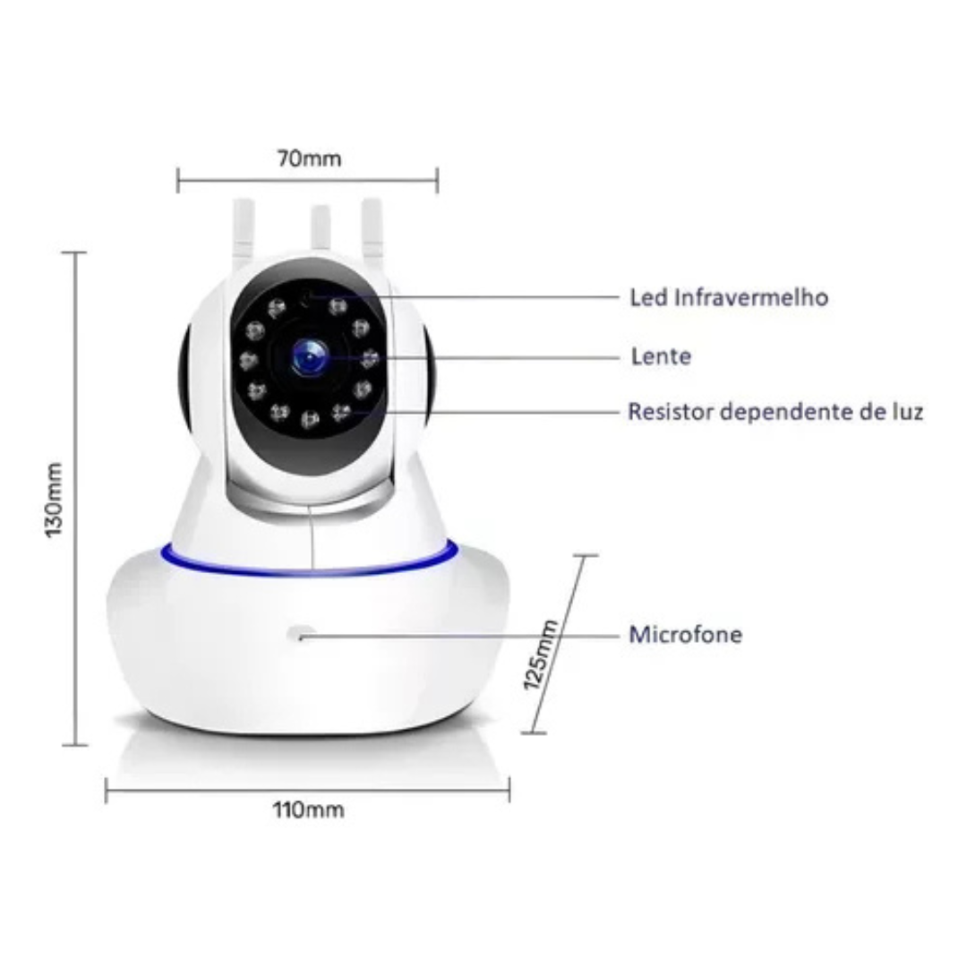 CAMARA IP 3 ANTENAS WIFI VISION NOCTURNA