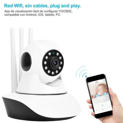 CAMARA IP 3 ANTENAS WIFI VISION NOCTURNA